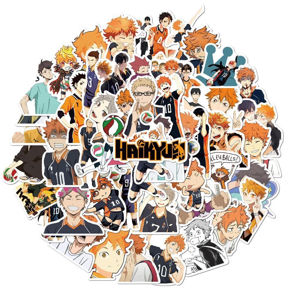 Japan Anime Adorable Stickers Haikyuu HinataShoyo KageyamaTobio Scrapbooking DIY Diary Planner Haikyu Stickers Student Stationery