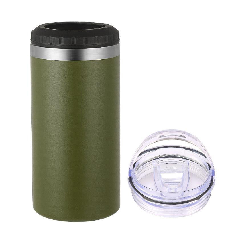 16Oz Cold Insulation Tank 304 Stainless Steel Double Cover Vacuum Spraying Car Cup, Portable Outdoor Beer Cup