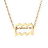 14K Gold-Plated Zodiac Pendant Necklace - Hot Selling Stainless Steel Women's Necklace