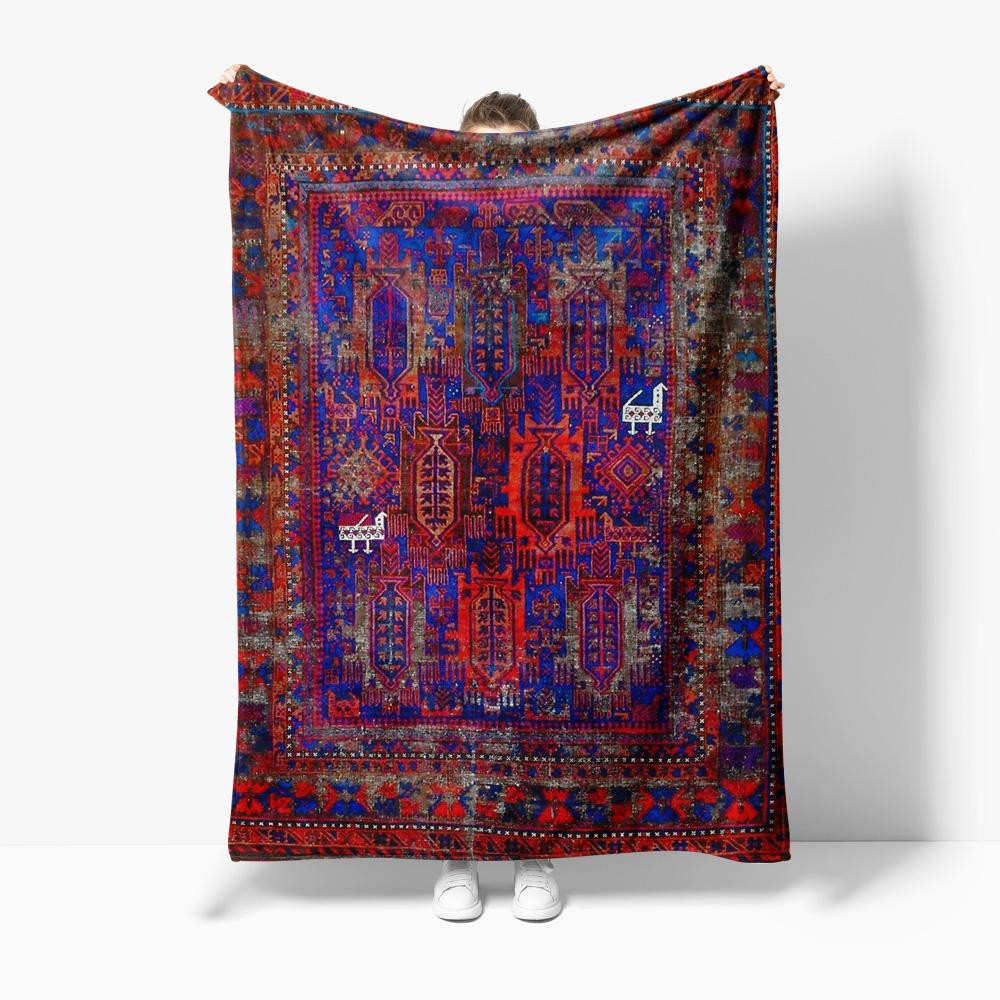 

Vintage Ethnic Kilim Rug Throw Blanket Moroccan Style Cotton Bed Sofa Cover Decorative Cushion Blanket 75x100cm