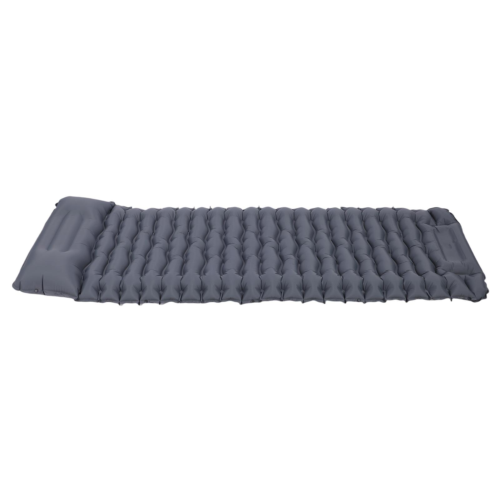 

Camping Sleeping Pad Lightweight Inflatable Sleeping Mat with Pillow Hiking Sleeping Pad with Built-in Foot Pump