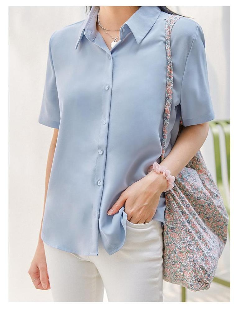Women's Japanese-Inspired Loose-Fit Summer Top with Professional Elegance