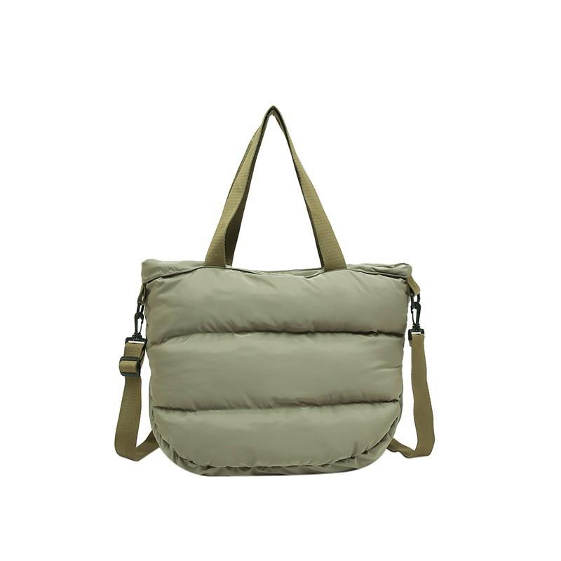 Large-capacity Cotton Clothes Cross-body Bag Women's New All-matching Cloud Down Single-shoulder Commuting Tote