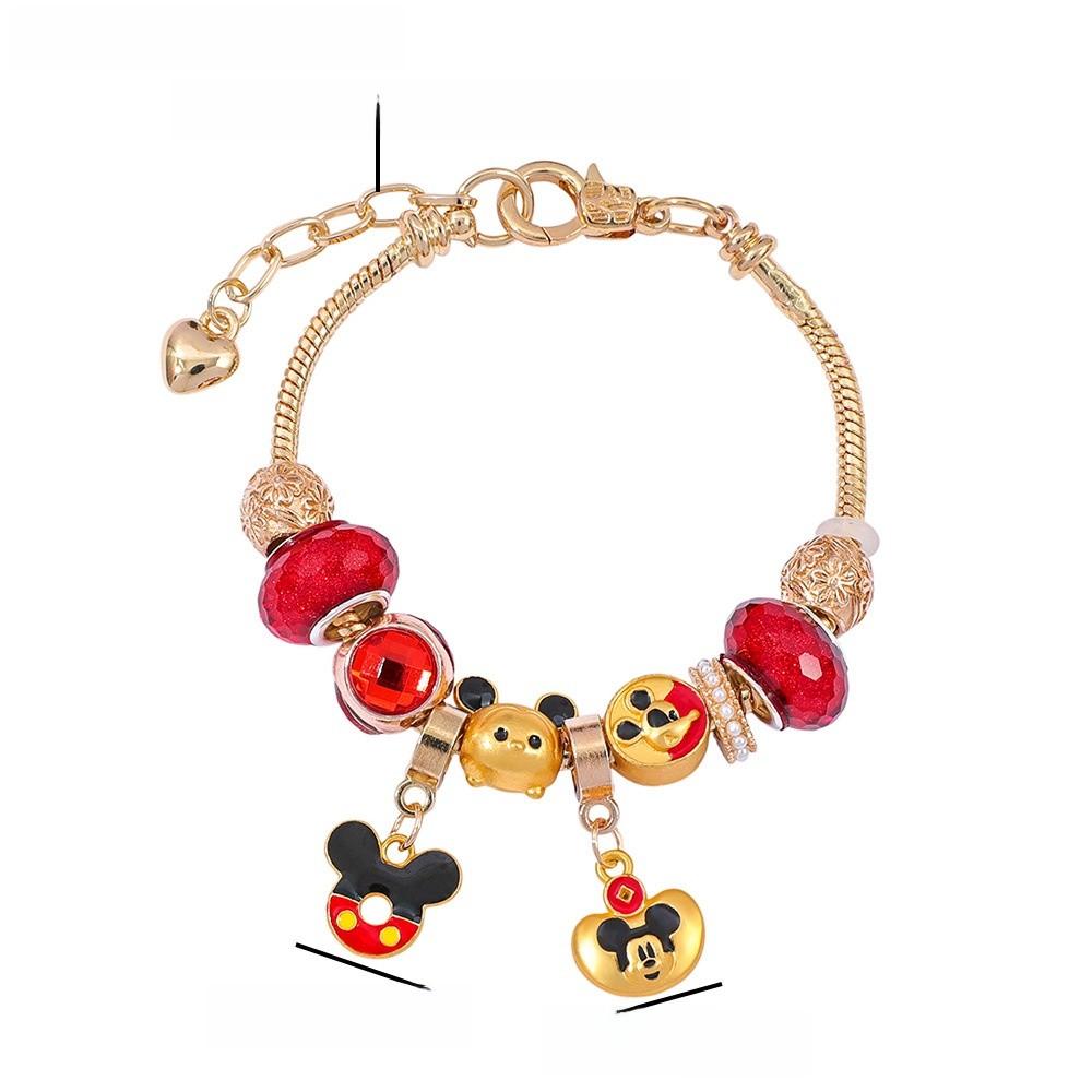 Mickey Mouse Childrens Beaded Bracelet With Alloy Material For Valentines Day Gift