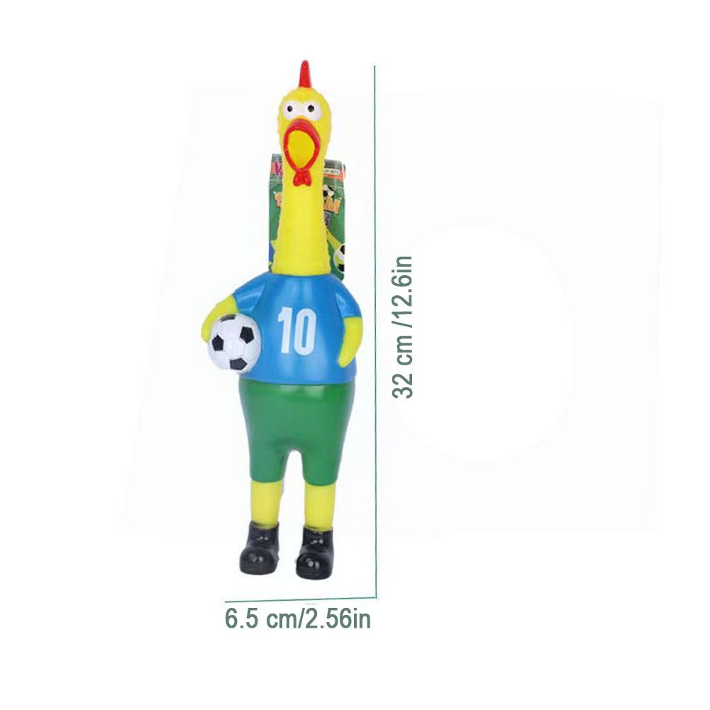Screaming Chicken Dog Toy Soccer Style Squeaky Toy Durable Stress Relief Novelty Pet Chew Toy for Small Large Dogs