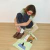 ROOFTOP CAT APPLIQUE SWEAT SHOULDER BAG MINT