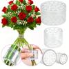 Transparent Round Spiral Ikebana Stem Holder Durable Plastic Flower Vase Bouquet Arranger Convenient Office Floral Decor
