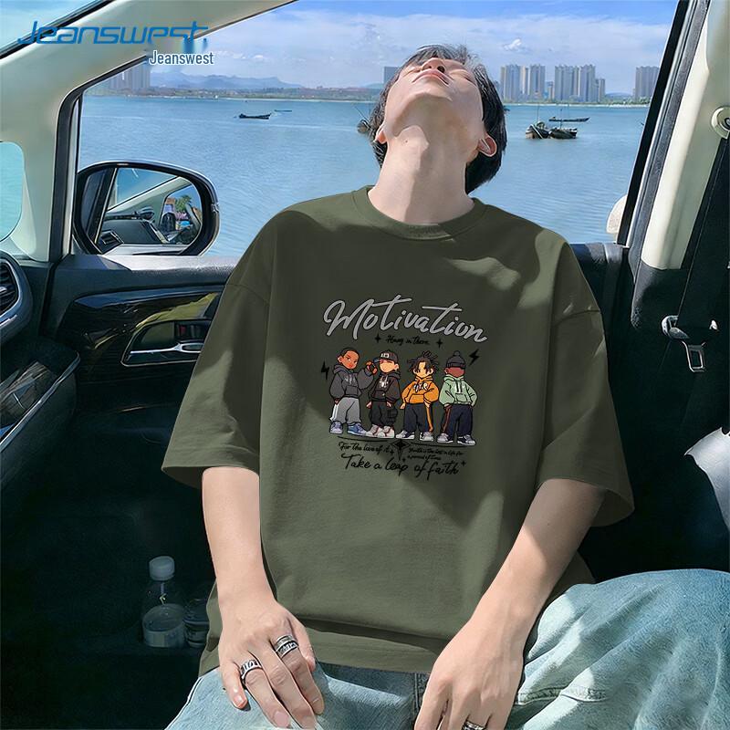 Jeanswest Men s Hip-Hop Graphic Cotton T-Shirt 2XL