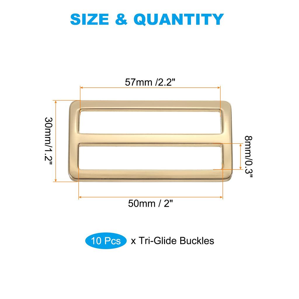 Cataramă metalică plată cu glisare 10 buc Glisor Curea chingă Ajustor curea Reținător curea pentru Artizanat piele DIY Geantă Curea Portofel Confecționare Auriu deschis [PATIKIL]