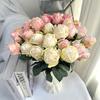 Flower Rose Elegant Bouquet With Silk Cloth For Photography And Event Decoration