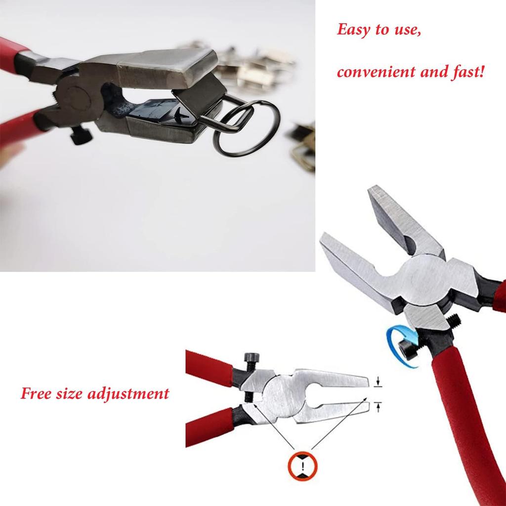 41 Sets Key Fob Hardware And Glass Running Pliers Tool, For Key Fob Hardware Tall, Silver