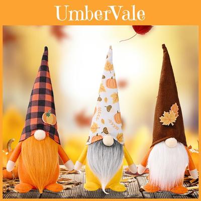 New Seasonal Home Decor Thanksgiving Pumpkin And Maple Leaf Plush Figurine For Autumn Festivities