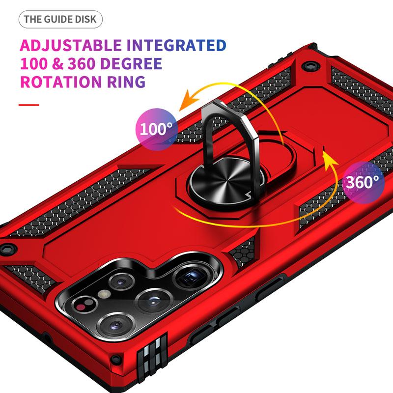 Armor Shockproof Ring Stand Case For Samsung Galaxy S22 Ultra S21 Plus A23 A53 A33 A73 A22 A32 A52 A13 A12 A51 A71 M23 M13 M32 M53 5G 4G Back Cover