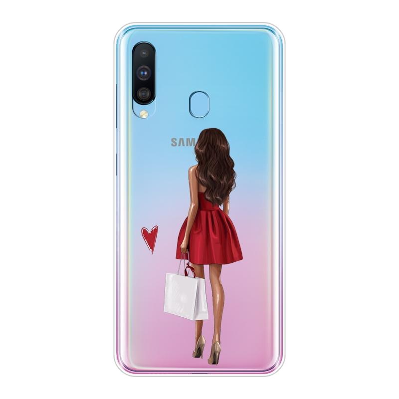 Back Cover For Samsung Galaxy M40 M30 M20 M10 Black Girl Girly Silicone Soft Phone Case For Samsung Galaxy M10 M20 M30 M40 Case