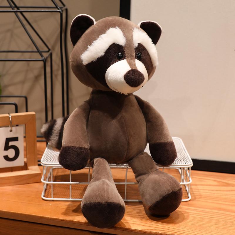 TreasuringU Animals Plush Playthings Gentle Lazy Fluffy Plush Doll Animal Plush Raccoon Bear Giraffe Stuffed Plush Gentle Pillow Xmas
