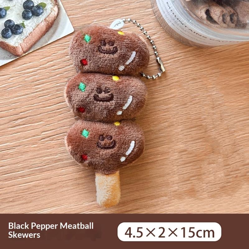 Cute Simulation Japanese Street Food Oden Skewer Plush Keyring Kawaii Food Stuffed Doll Pendant Bag Charm Trendy Accessory Gift