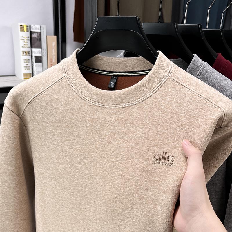 High-Quality Men's Long Sleeve Sweatshirt - New Warm Autumn/Winter Round Neck Fashionable Versatile Top