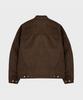 Lettercomo Racer Suede Blouson Jacket Dark Brown