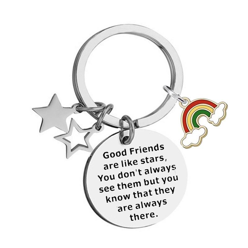 

Vibrant Stainless Rainbow Steel Keychain Friendship Keepsake Gift For Graduation And Parties ML120 Rainbow