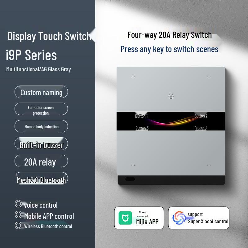ZXWL Smart Touch Switch with AG Glass, Mesh2.0 Bluetooth, Mijia APP Connectivity