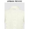 UR2026 Women's Openwork Cropped Knit Top with Peter Pan Collar