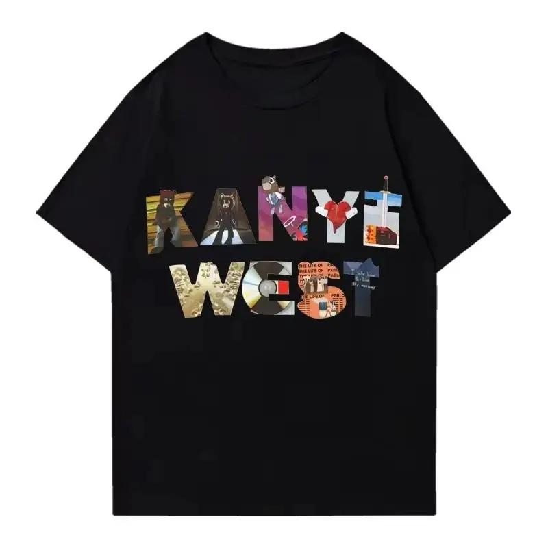 

Y2k Hip Hop T Shirt Rap Kanye West Album T Shirt Harajuku Fashion Graphics Clothes Vintage Streetwear Short Sleeve Unisex Tees S