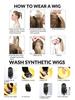 Synthetic Ponytail Hair Extension Clip in Fake Wig Hairpiece Blonde Wrap Around Pigtail Long Smooth Overhead Pony Tail