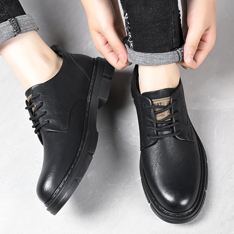High Quality Men's Luxury Brand Shoes Casual Leather Shoes Sneakers Four Seasons Shoes Man Lace-up Comfortable Thick Sole Shoes