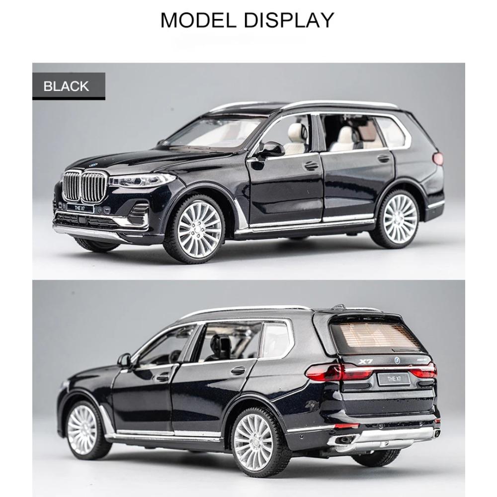 1/32 BMW X7 SUV Alloy Toy Car Model Wheel Steering Sound and Light Children's Toy Collectibles Birthday Gift