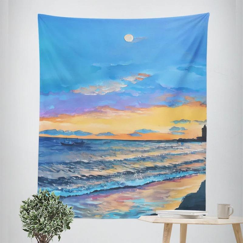 Декоративный гобелен с видом на море — фото 7