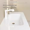 Rounded Corner Bathroom Vanity with Integrated Basin and Aluminum Cabinet