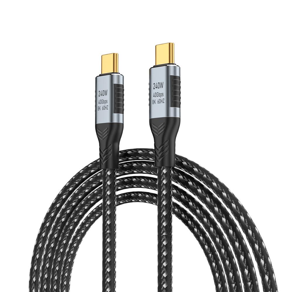 1pcs USB 4.0 Type C Cable 240W PD Fast Charge 40Gbps, 8K Video Output Full Function USB-C Cord Compatible with Thunderbolt 3 for Laptop Phone