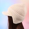 Warm Ear Protector Cap Windproof Knitted Peaked Hat Cover Head Baseball Knitted Cap  Protective Ear