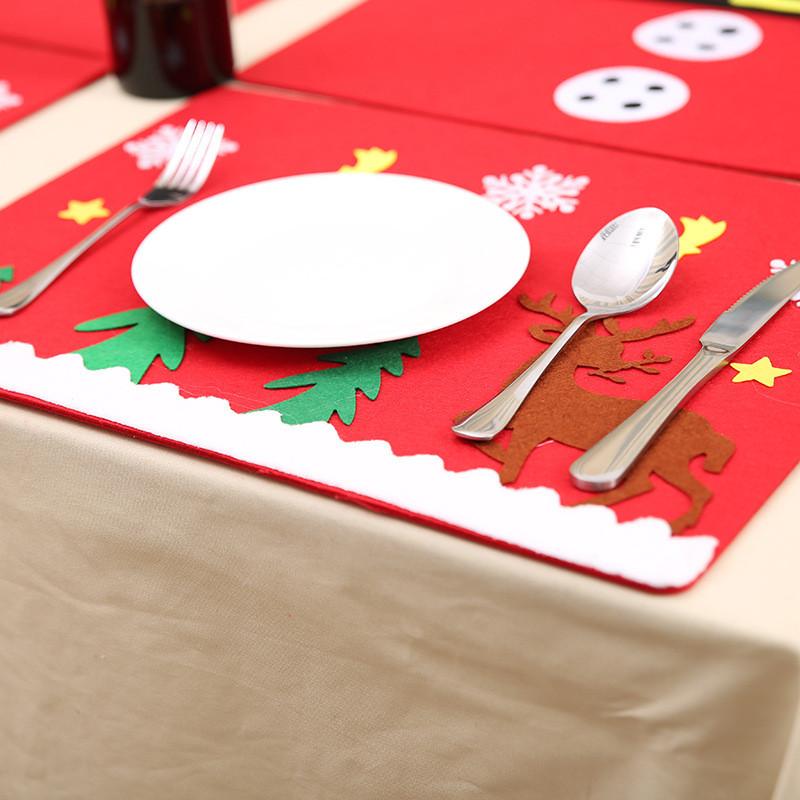 Christmas Dcor Ultrasonic Table Mats Cozy Fabric Table Setting Pad For Dining Tables