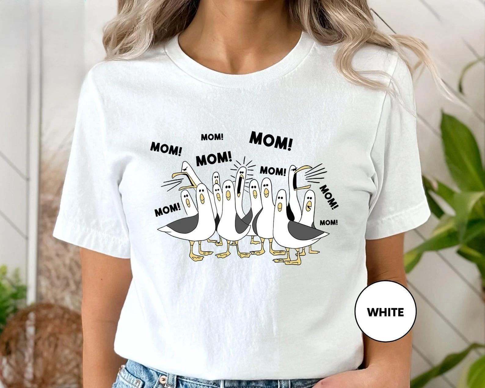 Funny Seagull Mom Mom Meme Cute Bird Lover Gift T-shirt 3XL