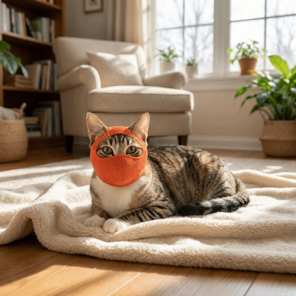 Anti-Biting Cat Mask Hood Anti-Licking Pet Anti-Bite Muzzle Pet Supplies Cat Muzzle Beauty Bathing
