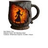 Vintage Coffee Mugs Mystical Witch Bark Texture Mug Halloween Campfire Cup Outdoor Adventure Gift for Hikers Nature Lovers