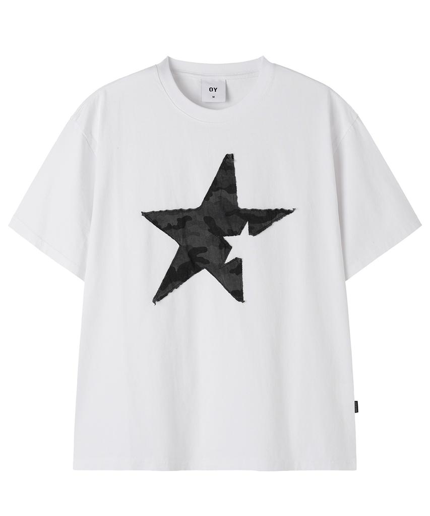 Opeunyadeu(Owai) Camo Star Patch Tee - White