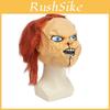 Máscara de Látex Halloween Boneco Chucky Brincadeira de Criança com Design Assustador para Festa e Cosplay