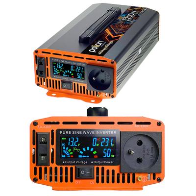 Car Inverter 12V/230V 1200W Pure Sine, LCD