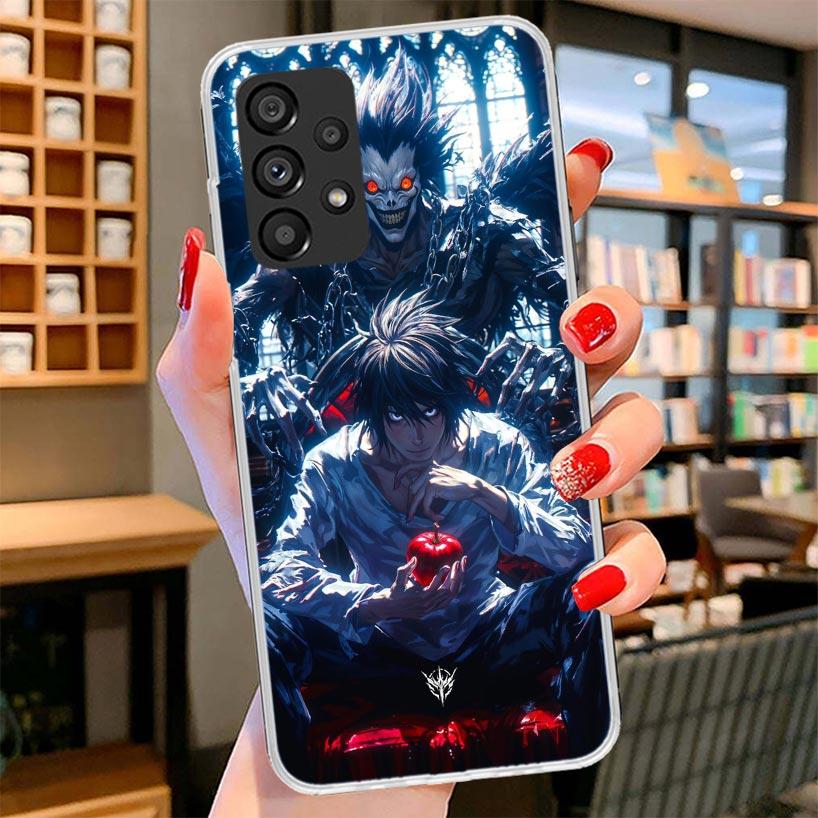 

N-Note D-Death L Lawliet Phone Case For Samsung Galaxy A12 A22 A32 A52 A72 A02S Phone Case Note 20 Ultra 10 S10 Plus A51 A71 A50 Samsung A71 4G