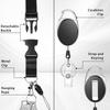 Oval Retractable Badge Holder with Pull-Release Lanyard for ID and Meal Cards