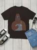 Retro Graphic Tee Featuring Bigfoot with a Humorous WADYATALKINBEET Print. This Black