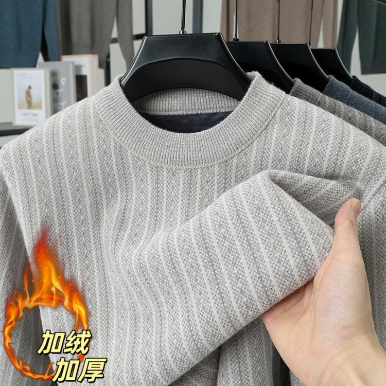 Long Sleeve Men s Winter Casual Striped M