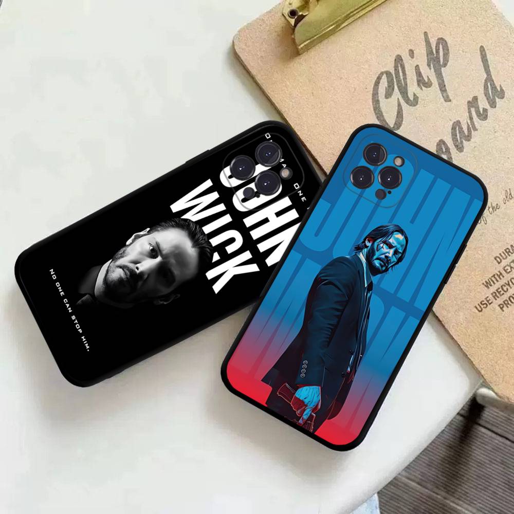 1pc Classic J-john Movie W-wick Phone Case For Iphone 17 Air 16 15 14 13 12 11 Pro Max 16 15 14 Plus TPU Soft Case