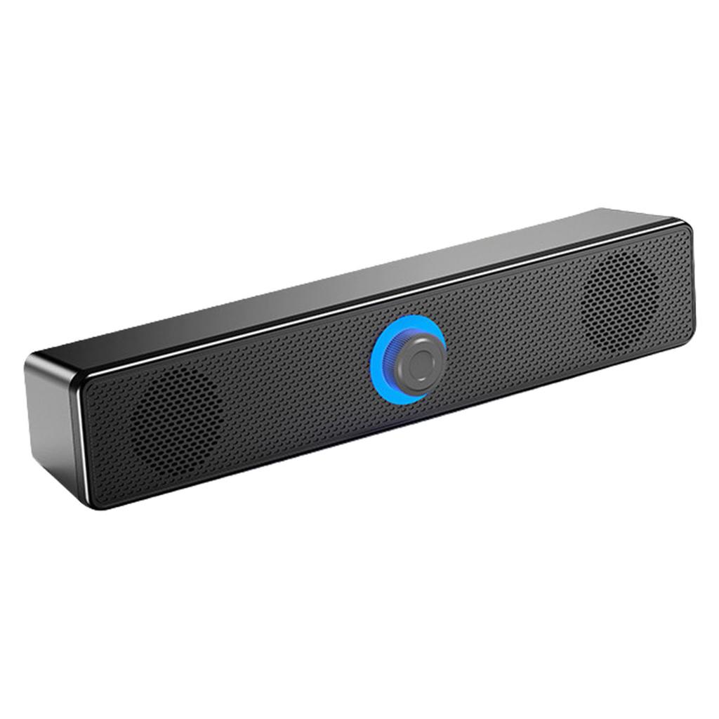 Desktop Speaker BT5.0 2 Channel Sound Enhances Bass Response Space Saving LED Illuminating Control Knob