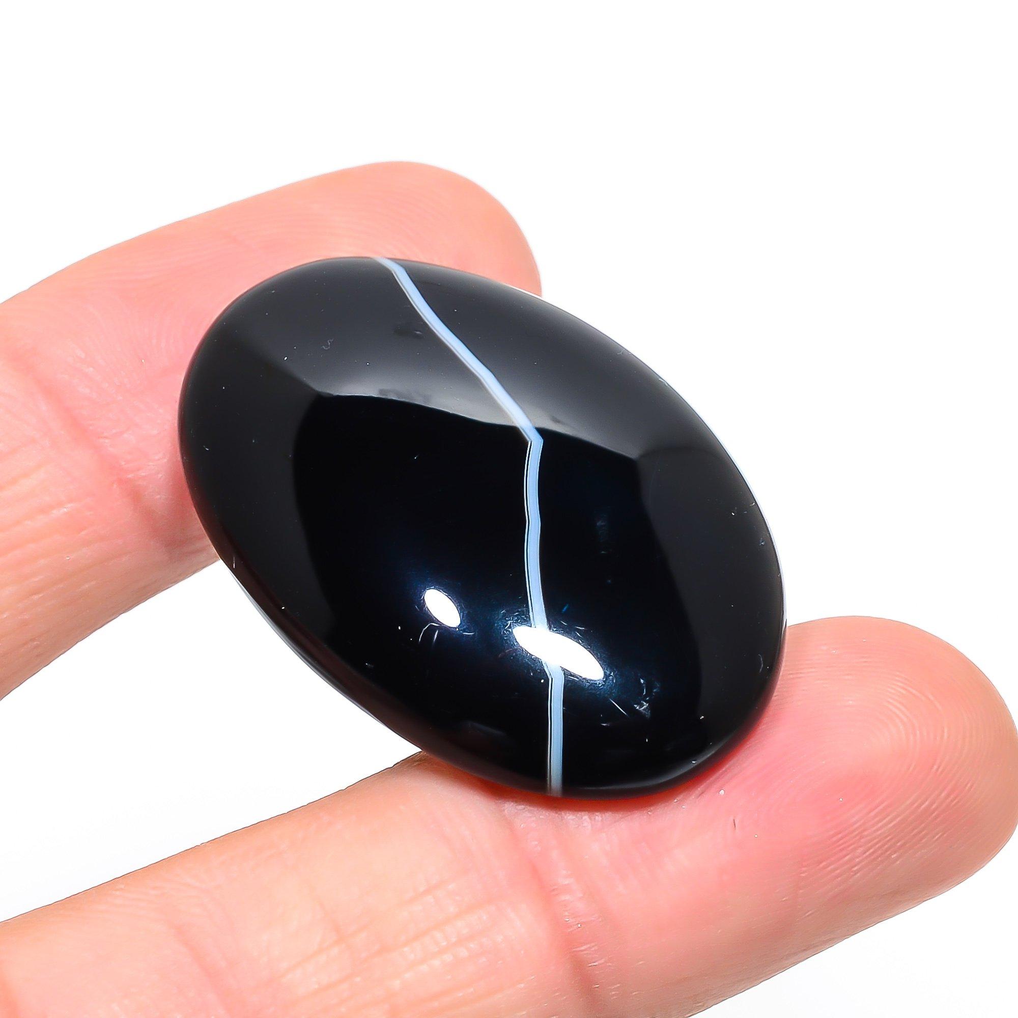 

Banded Agate 2.6x3.9mm Natural Cabochon Fine Loose 61.75Cts. r0p73 чёрный