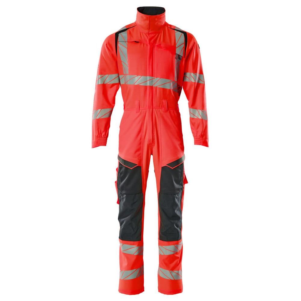 Mascot Mens Accelerate Safe Hi-Vis Knee Pad Pockets Work Overalls