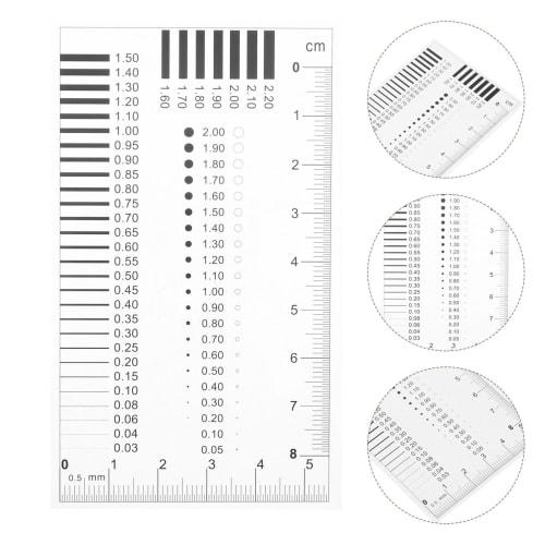 BUGUUYO Badge Gauge Transparent Ruler, Crack Monitoring Ruler, Crack Gauge, Area Measuring Device, Plastic