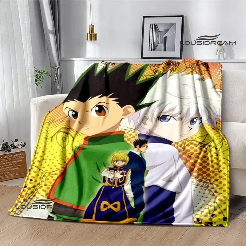 HUNTER×HUNTER Cartoon Printed blankets Picnic blanket Flange Warm blanket Home travel blankets bed linings birthday gift